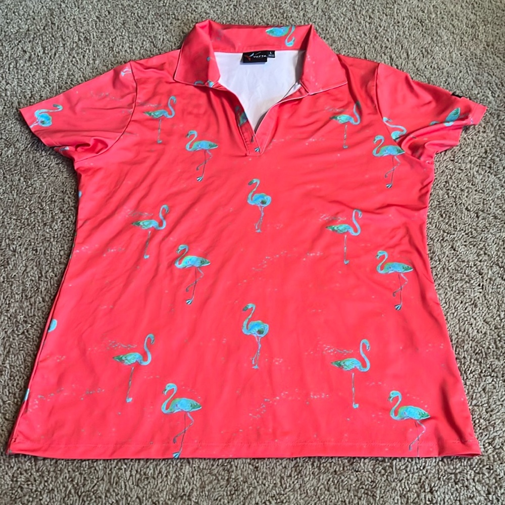 Yatta ladies just beachy golf polo size large